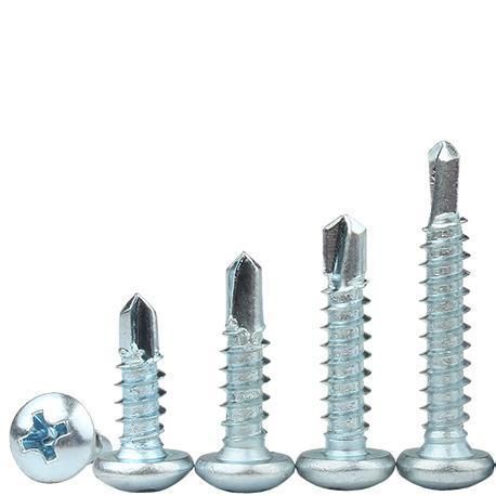 Phillips Round Csk White Zinc Plated Head Self Drilling Steel Screw