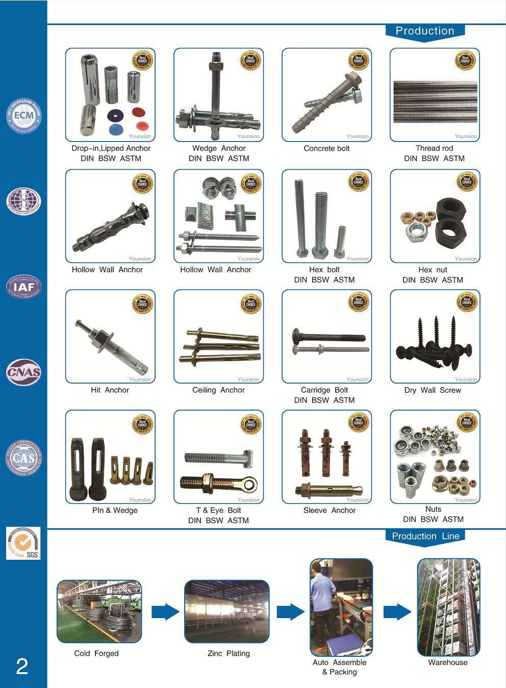 ANSI ISO13918 JIS B1198 GB/T10433 Aws D1.1 M10 to M25 Steel Structure Roof Watercraft Building Materials Seismic Wedge Anchor Weld Welding Shear Stud Bolt