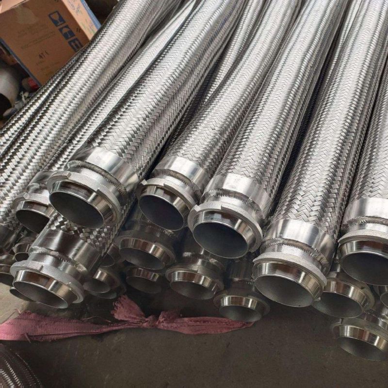 Flexible Metal Conduit Tubes Corrugated Galvanized Steel Pipe Flange Connection Flexible Hose