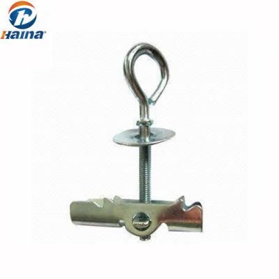 Yellow Zinc Plated Wing Gravity Toggle Anchor with Eye