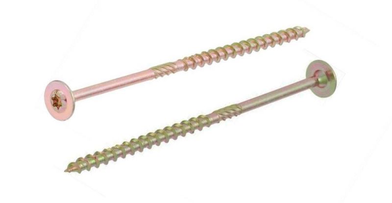 Tx Recess Yellow Zinc-Plated Steel Width Wafer Head Chipboard Screws
