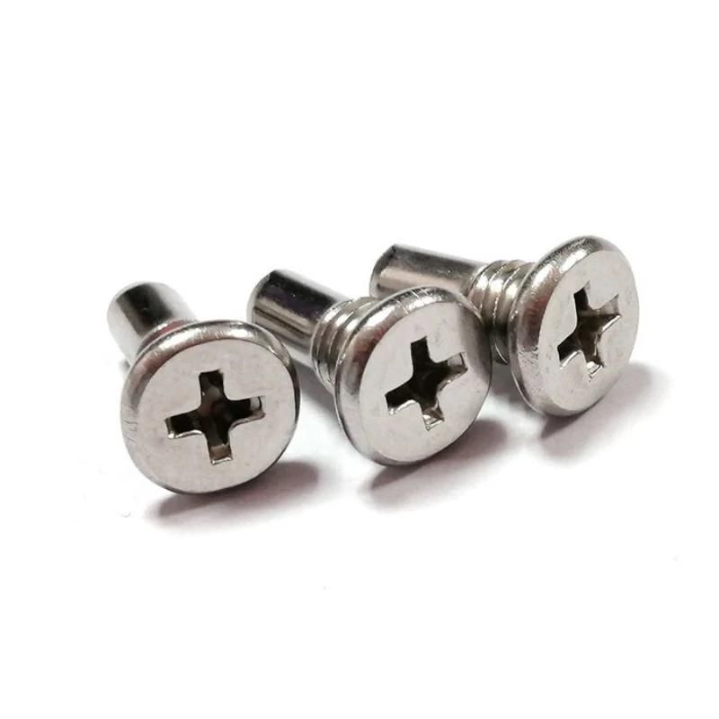 Nickel Plated Thin Ultra Low Profile Head Phillps Machine Screws with Dog Point