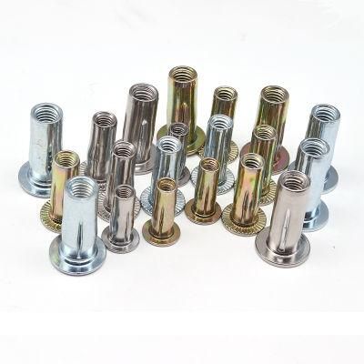 Stainless Steel Galvanized Zinc Steel Pre Bulbed Threaded Inserts Slotted Body Inserts Cross Nut Plusnut Lantern Rivet Nuthot Sale Products