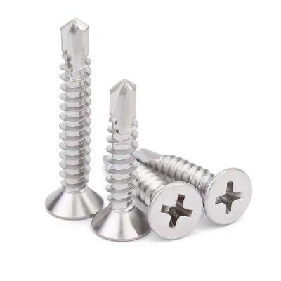 DIN 7504 High Strength Stainless Steel Cross Countersunk Head Self Drilling Screw