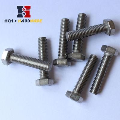Fully Threaded SS304/316 Hex Head Cap Screw Hex Bolt with Washer Face