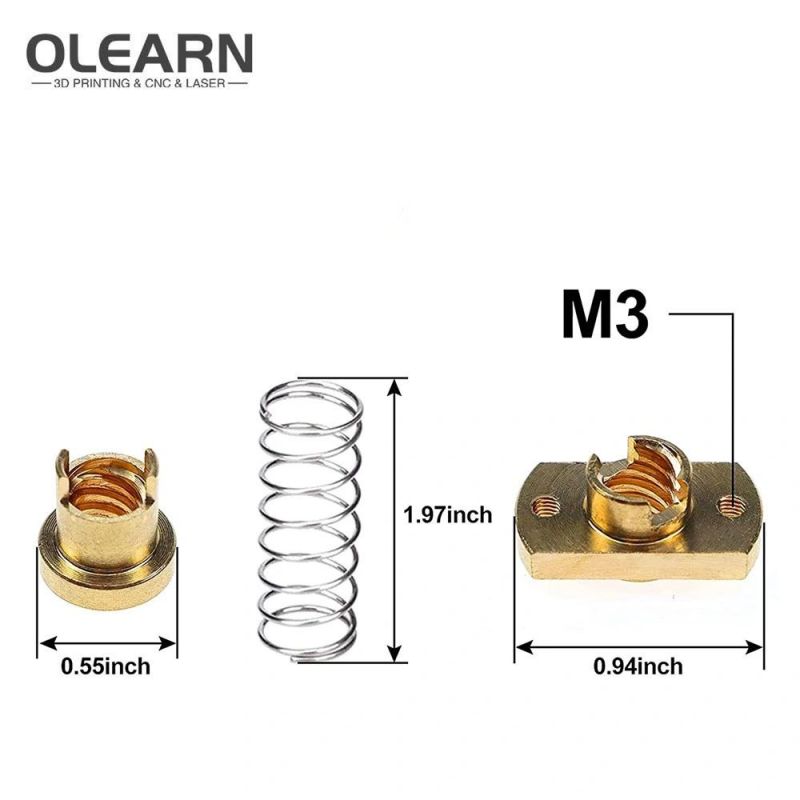 Olearn 3D Printer Cr10 Z-Axis T8 Anti-Backlash Spring Nut