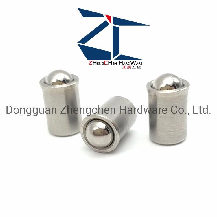 Stainless Steel 6mm Diameter 5mm Ball Press Fit Spring Plunger