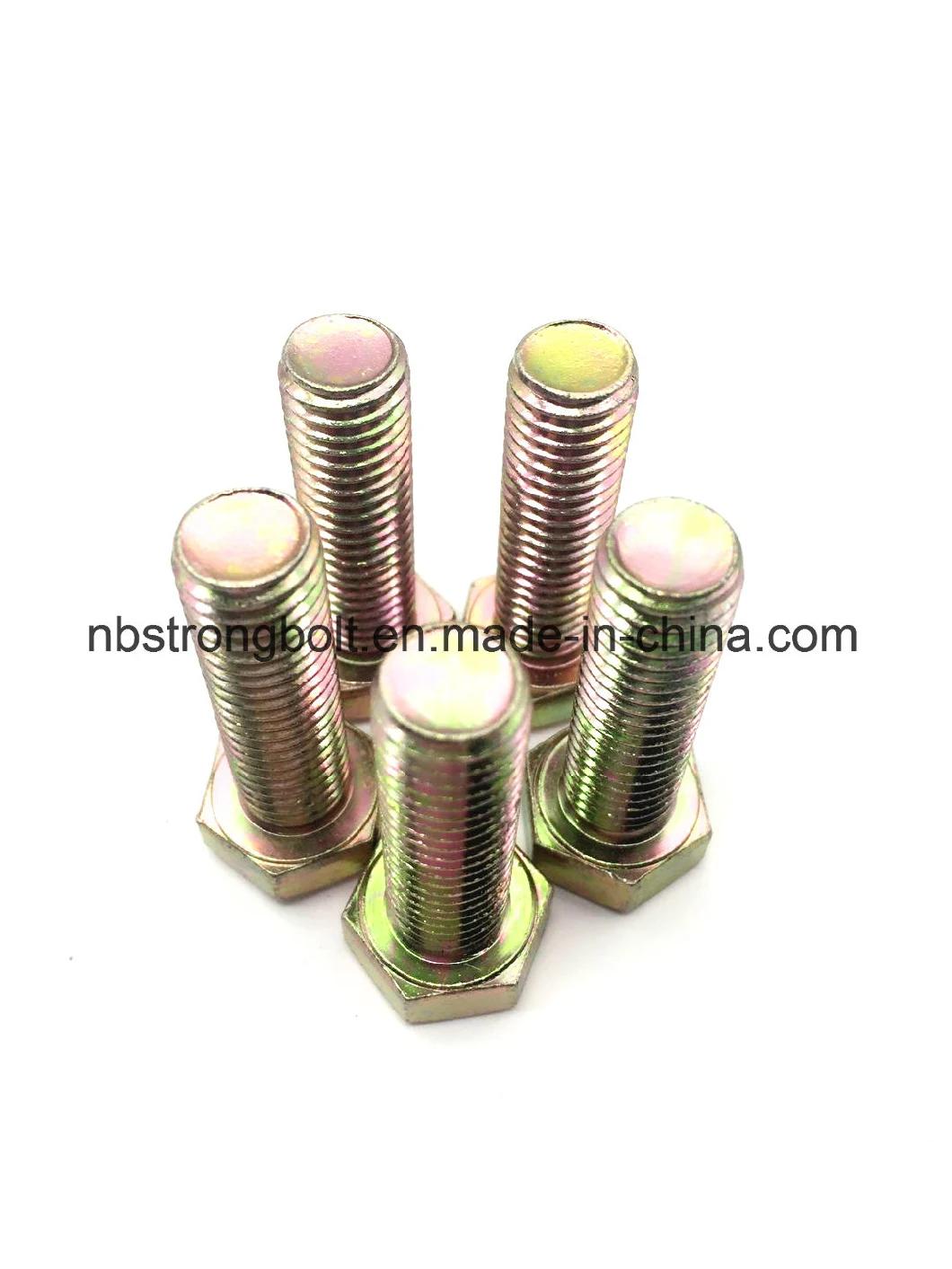 DIN933 Hex Bolt Cl. 8.8 with Yellow Zinc Plated M14X35