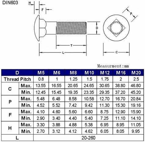 Stainless Steel DIN603 M6 M8 Bolt Flat Round Head Bolt Carriage Bolt