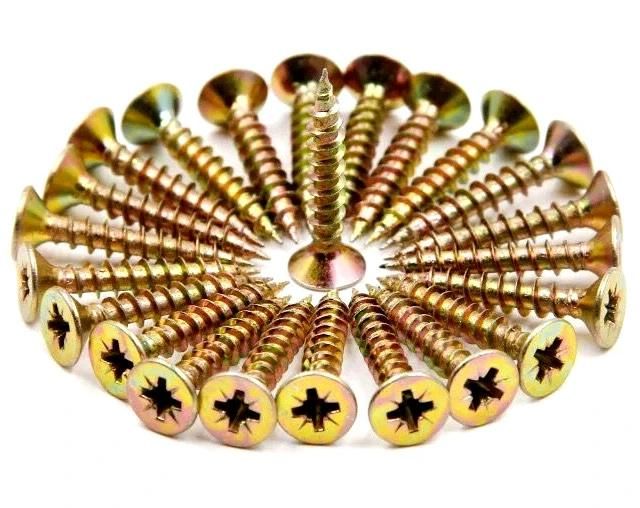Yellow Zinc Coated Chipboard Screw