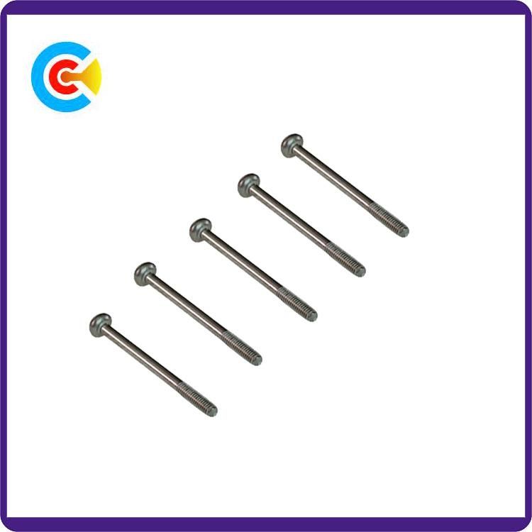 GB/DIN/JIS/ANSI Carbon-Steel/Stainless-Steel 4.8/8.8/10.9 Galvanized Cross Shaft Screws for Building Railway