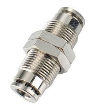 Xhnotion Pneumatic Truck Trailer Laton Spare Parts One Touch Push in Pipe Fitting Union Bulkhead Push to Connector