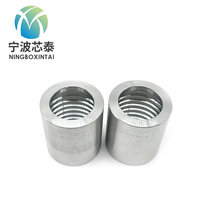 High Quality 01200 CNC Mechanical Hose Coupling Pipe Fitting Carbon Steel Forged Zinc Plated Hydraulic Parts Ferrule OEM Price Factory