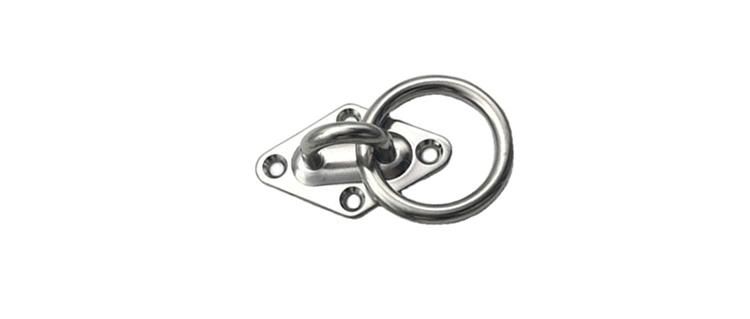 Hot Sale Stainless Steel Diamond Pad Eye Plate with Ring for Riggings