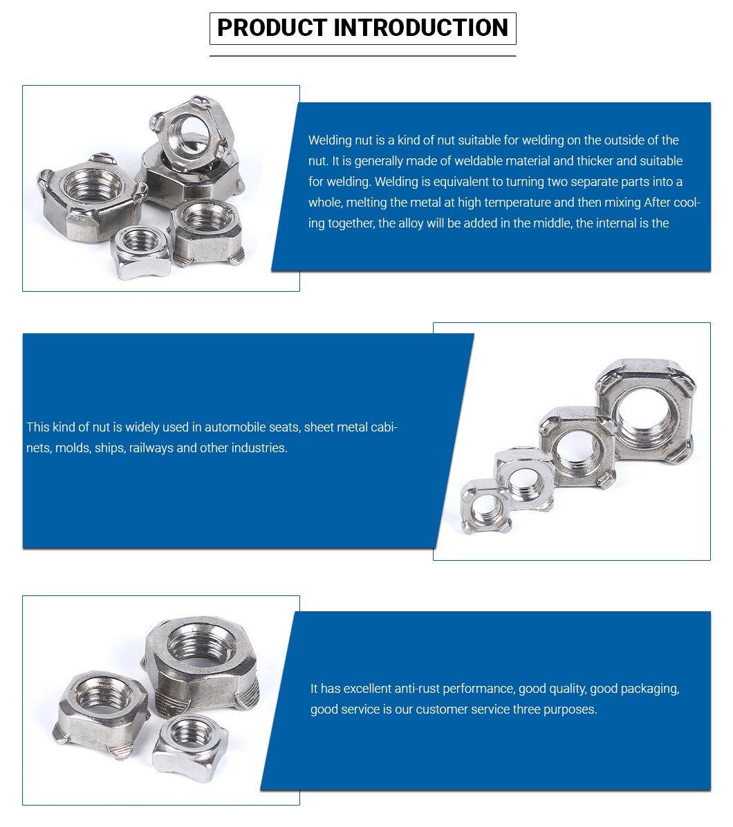 Square 304 Stainless Steel A4 DIN928 Weld Nut