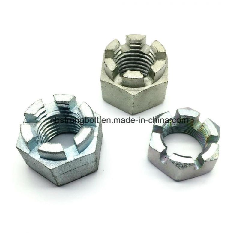 Hex Slotted Nut DIN935 with Zp
