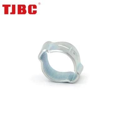 Minor Diameter Zinc Plated Steel or Decromet Coating Steel Double Ears Hose Clamp, 34-37mm