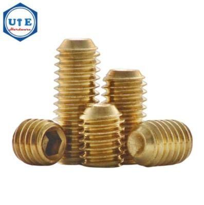 DIN916 Cup Point Brass Hex Socket Set Screw M3 M4 M5 M6 M8