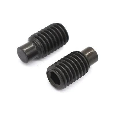 DIN915 Hexagon Socket Set Screw with Dog Point, Black Oxide. 12.9 10.9