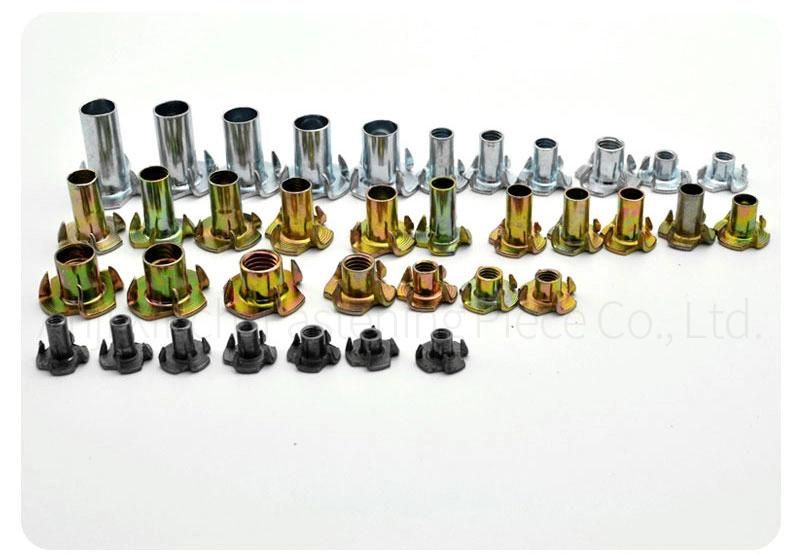 Wholesale Fasteners Galvanized Four-Claw Nut Furniture Insert Nut