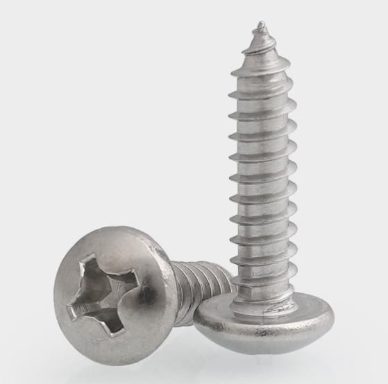 Stainless Steel DIN7981 Fastener Cross Pan Head Tapping Screw Round Head Wood Working Screws Flat Head Tapping Screws