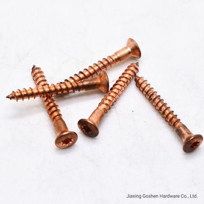 Inner Plum Blossom Semi-Recessed Copper Plated Self-Tapping Screws
