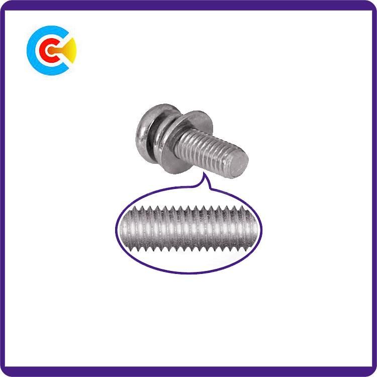 DIN/ANSI/BS/JIS Carbon-Steel/Stainless-Steel 4.8/8.8/10.9 Galvanized Phillips Pan Head Screws for Machinery/Industry