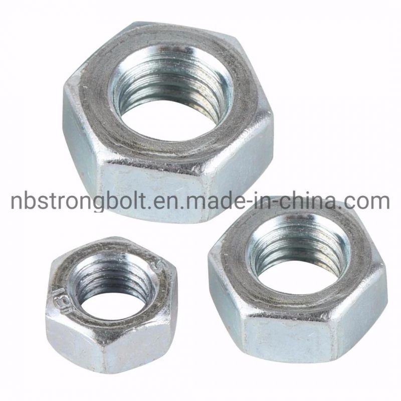 High Quality Hex Nut with Zinc Professional Fastener Factory