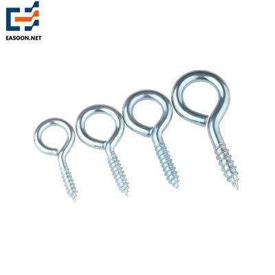 Stainless Steel SS304 SS316 Hook Wood Screw Galvanized Closed Loop Self Tapping Eyebolt Hook Screw Hooks Eye Shape Self Tapping Ring Screws