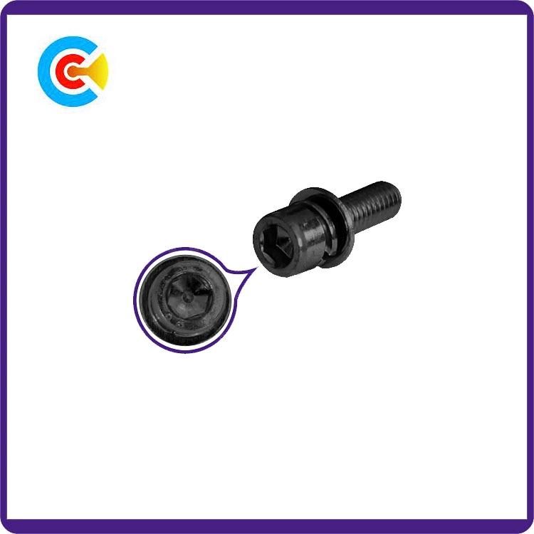 Custom Stainless Steel/4.8/8.8/10.9 Fastener Hexagon Cheese Head Screw with Washer