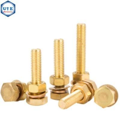 M8 M10 Copper Bolts Brass Hex Bolt DIN933