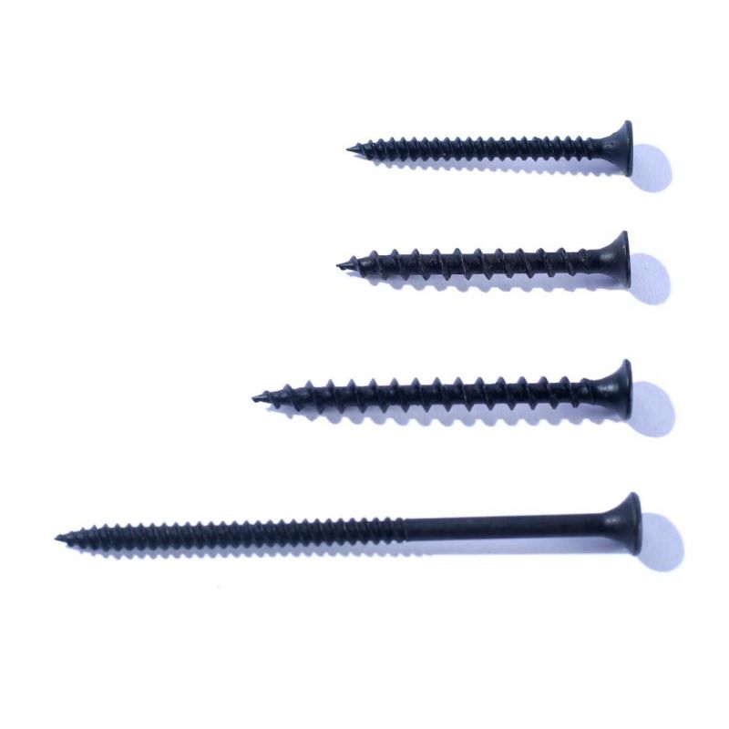 Libreville Kenya Zambia Market/6# Black Collated Phillips Bugle Head Fine Thread Black Drywall Screw for India Market
