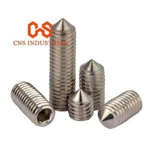 Stainless Steel Hexagon Socket Set Screws with Cone Point DIN 914