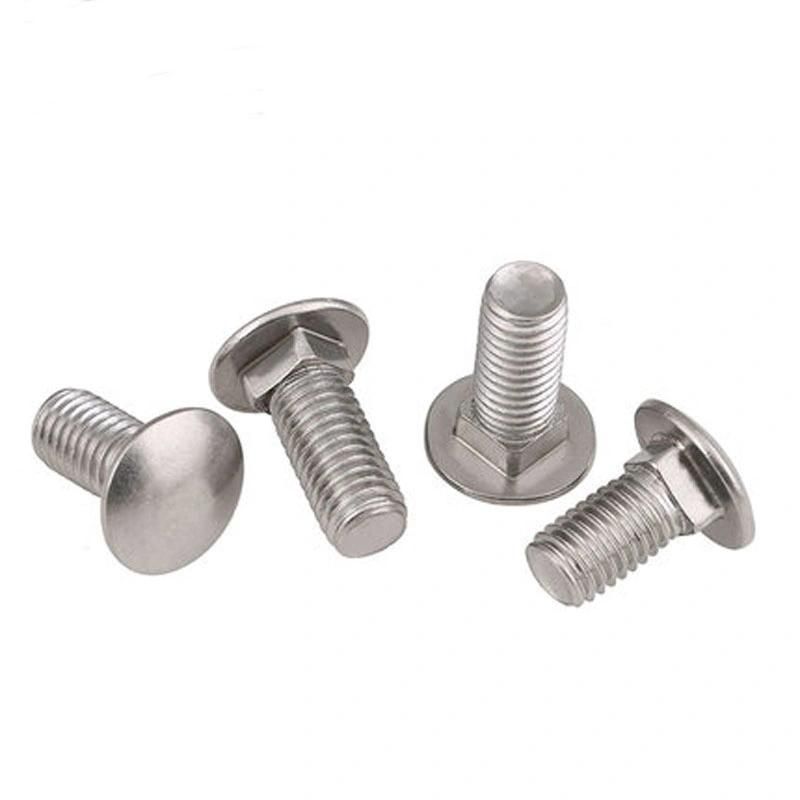 The Flat M12 M 24 M12*350mm Threaed 300mm Nut Washer 304 Stainless Steel DIN603 Carriage Bolts Round Head Square Neck Coach Bolt