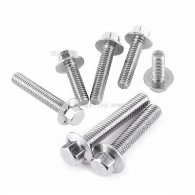 304 316 Stainless Steel Hexagon Flange Screws Flange Head Screw