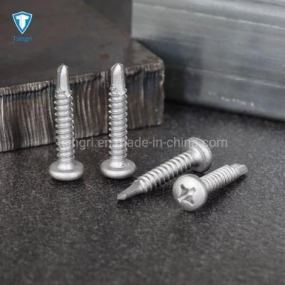 SS304+Scm435 Phillips Round Pan Head Self-Drilling Bi-Metal Screws