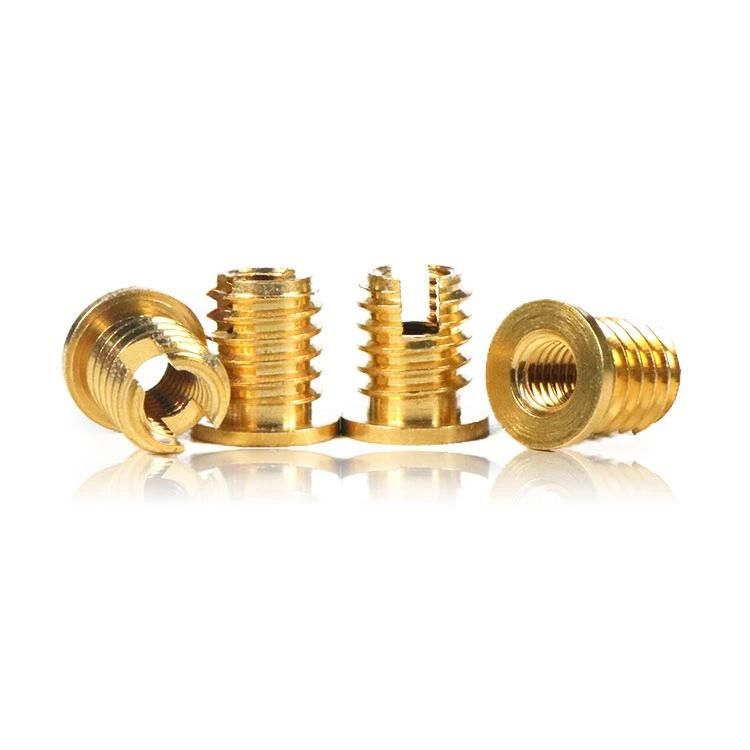 Hot Melt Insert Nuts Theaded Insert Nuts M3 Brass Heating Molding Copper Double Knurled Injection Brass ISO CNC