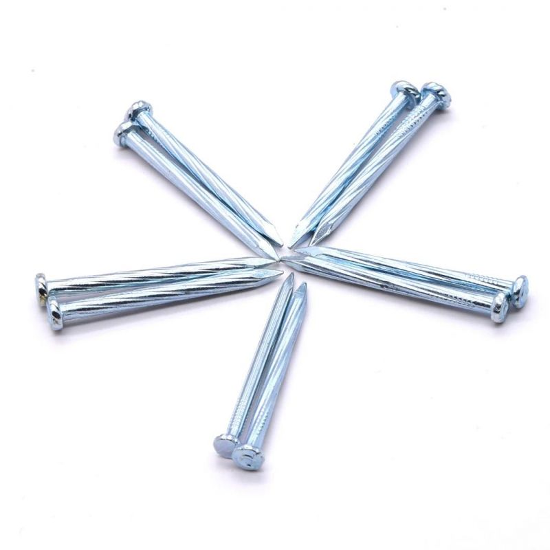 Chinese Manufacturer Concrete Nails Price Angular Spiral Steel Hardened Concrete Nails