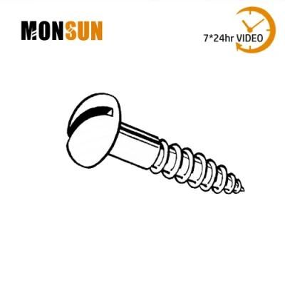 Zinc-Plated Steel Partially Threaded Slotted Decorative Rounded Head Wood Screws