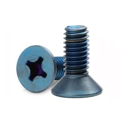 Anodizing Flat Countersunk Head Phillips Machine Screws Titanium