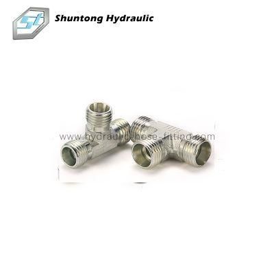 Hydraulic Adaptor Metric Male 24&deg; Tee H. T. Hydraulic Hose Fiting Made in China