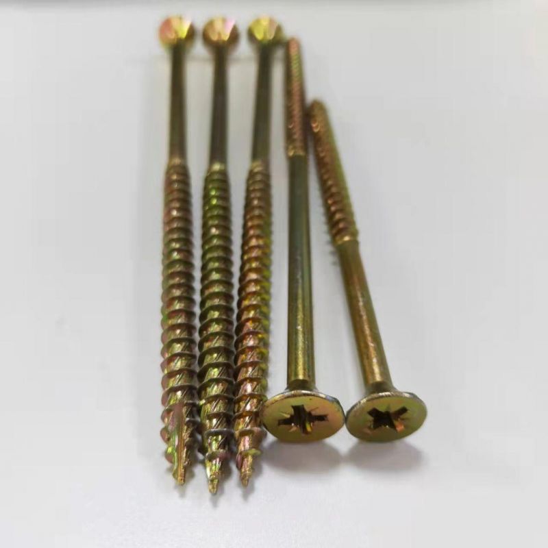 Angola Zambia Colombia Market/Big Discount Yellow Zinc Chipboard Wood Screws