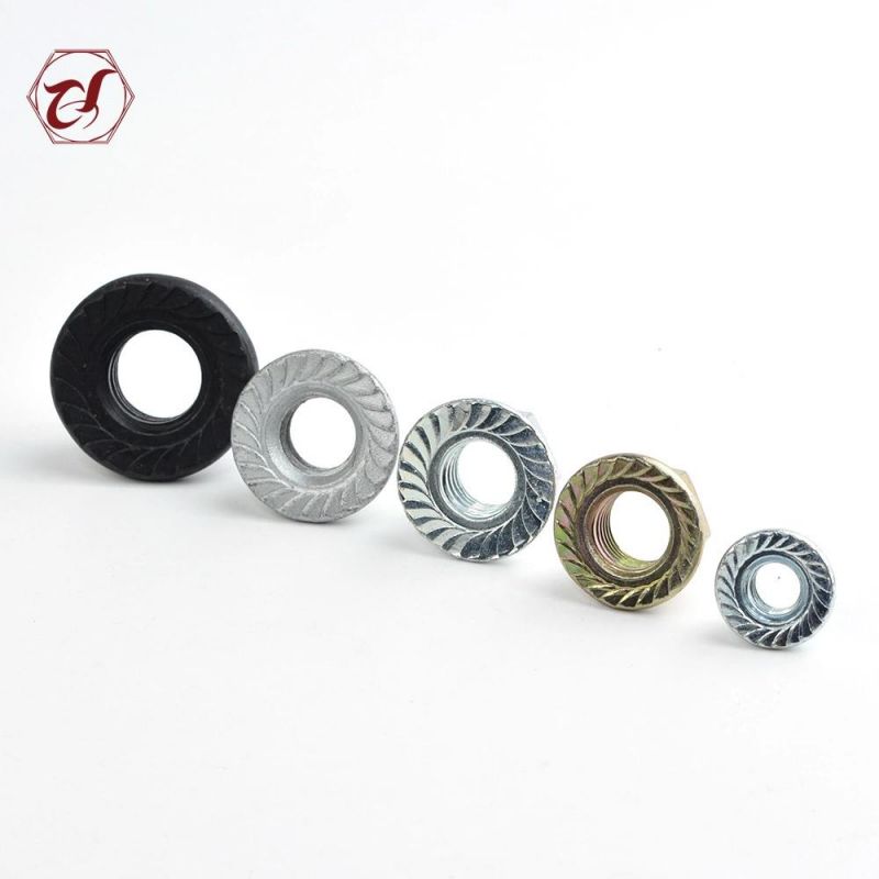 DIN6923 M10 Serrarated Hexagon Flange Nuts with Anti-Skid Teeth