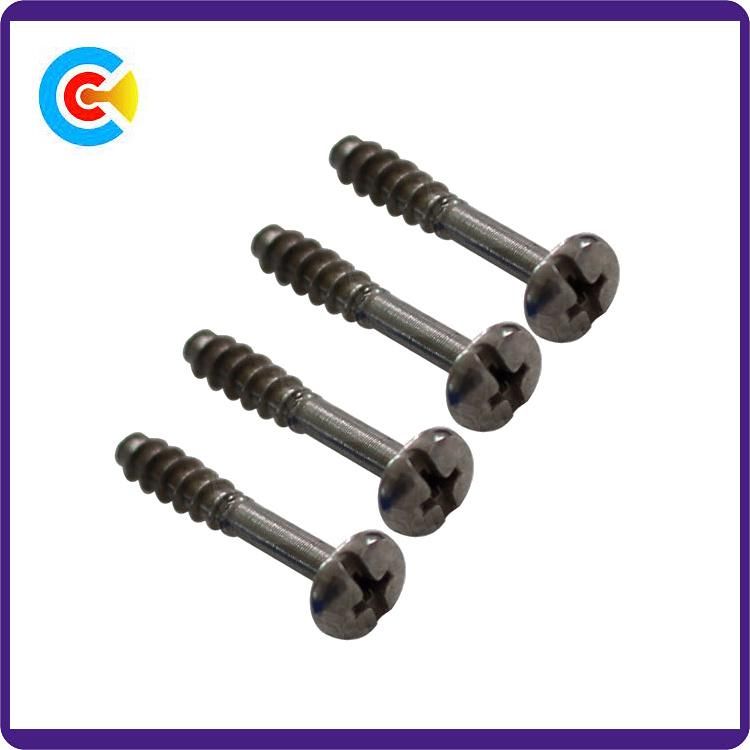DIN/ANSI/BS/JIS Carbon-Steel/Stainless-Steel Phillips/Slot Shaft of The British Flat Tail Screws