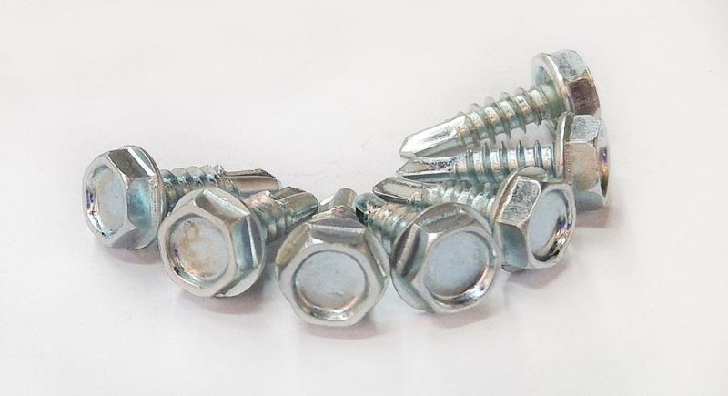 Hex Washer Head Self Drilling Screw Zinc Planted Sheet Metal Screw