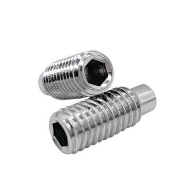 DIN915 Hexagon Socket Set Screw with Dog Point, Stainless Steel 304 316