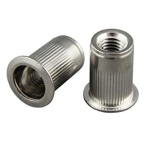 Stainless Steel Carbon Steel Flat Head Round Body Through Hole Rivet Nut