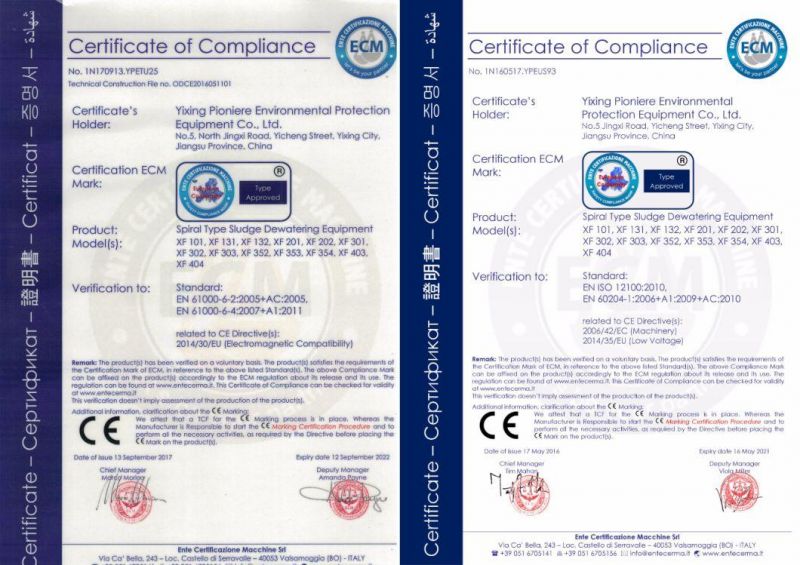 Spacers for Multi-Disc Sludge Dewatering Equipment Waste Water Treatment