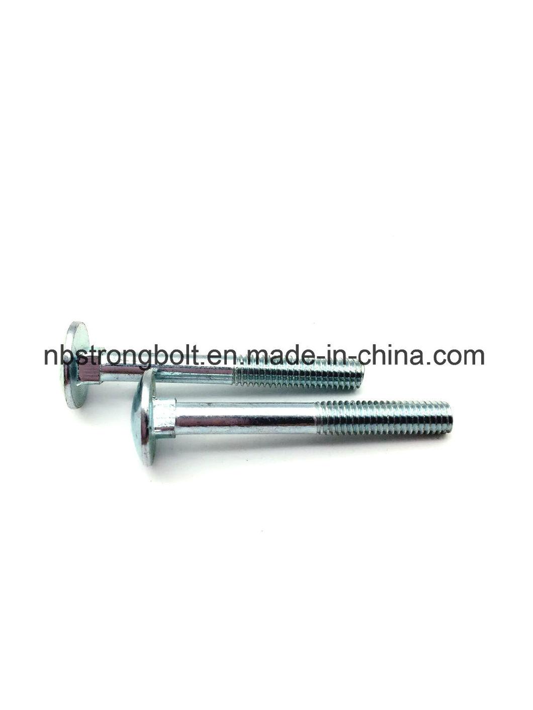 Mushroom Head Square Neck Bolt DIN603 Cl. 4.8 Zp