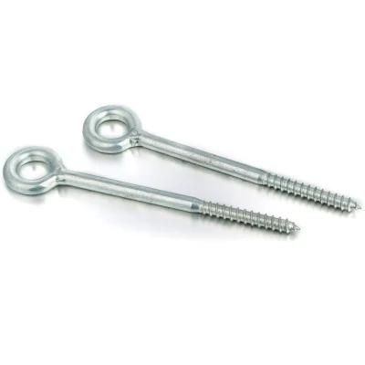 Small SS316 Lag Snake Open Eyes Hook Pins Screw Long Metal Stainless Steel Welded Sheep 45mm M8 Eye Screws